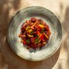 La Salade de riz rouge au chorizo et poivron