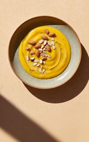 Le Velouté potimarron et lait d’amande