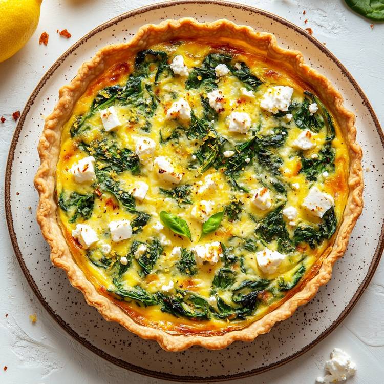 La Quiche feta épinard et zeste de citron