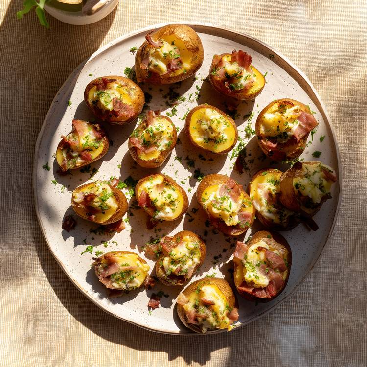 Les Pommes de terre farcies au bacon