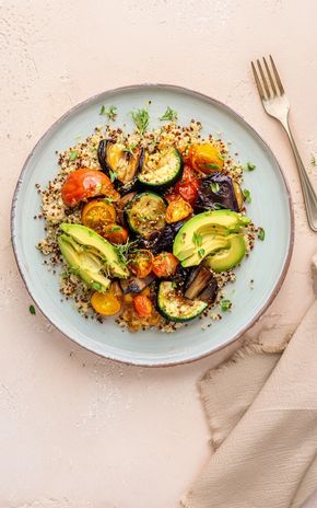 La salade d’épeautre aux légumes rôtis