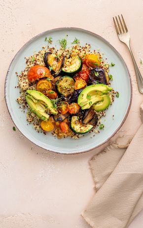 La salade d’épeautre aux légumes rôtis