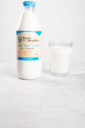 Le Lait frais fermier demi-écrémé "La Ferme des Peupliers"