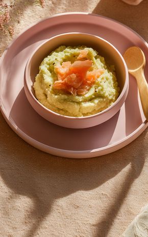 La Purée de choux-fleur, brocolis, saumon - dès 8 mois