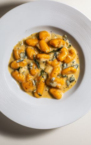 Les Gnocchis au potiron et au bleu