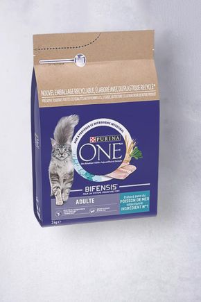 Les Croquettes au saumon et blé pour chat adulte "PURINA ONE"