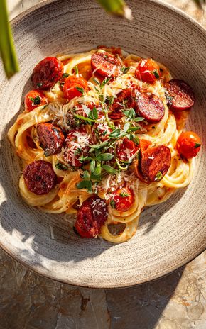Les Pâtes au chorizo