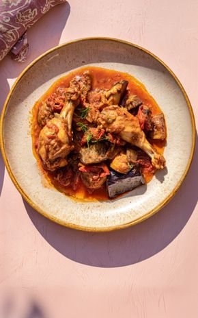 Le Râgout de poulet à l'aubergine