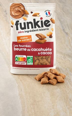 Les Céréales fourrées beurre de cacahuètes et cacao BIO "Funkie"