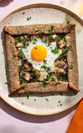 Les Galettes complètes aux champignons et jambon