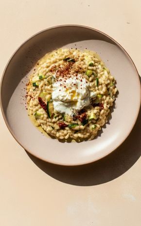 Le Risotto d'Orge courgette straciatella