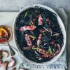Les Spaghettis à l’encre de seiche et au poulpe