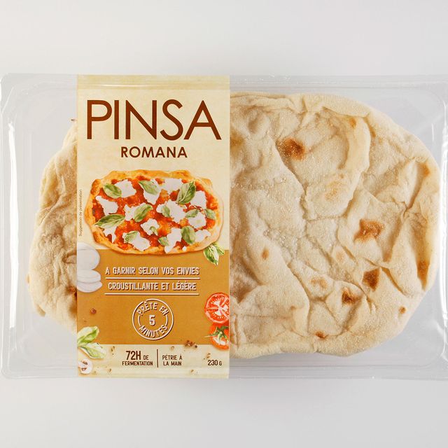 La pâte à pinsa romana Mon Marché dans son emballage