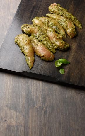 Les Aiguillettes de poulet au pistou