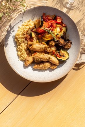 La Ratatouille, boulgour et poulet