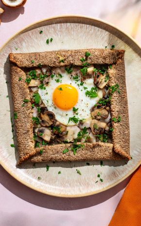 Les Galettes complètes aux champignons et jambon