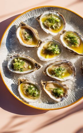 Les Huîtres à la Granny Smith et estragon