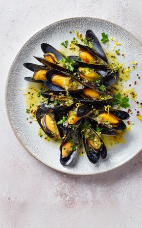 Les Moules vinaigrette au zeste d’agrume