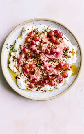 La Burrata aux raisins rôtis