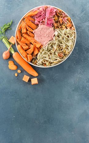 La Salade de quinoa, patate douce et betterave