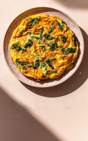 La Tortilla patate douce et épinards