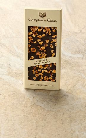 La Tablette noisettes caramélisées noir "Comptoir du cacao"
