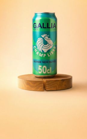 La Bière blonde non filtrée en canette "Gallia"