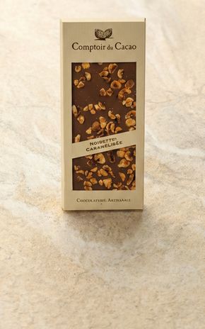 La Tablette noisettes caramélisées lait "Comptoir du cacao"