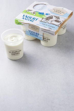 Les Yaourts brassés nature  "Le Clos des Vaches"