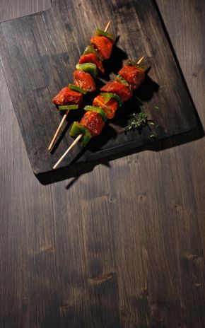 Les Brochettes de bœuf tex mex
