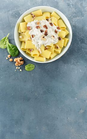 Les Rigatoni gorgonzola épinards et noix