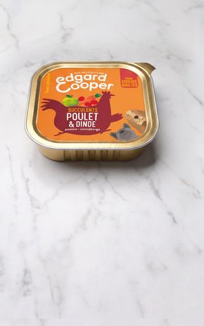 Le Pâté pour chien au poulet et dinde "Edgard & Cooper"