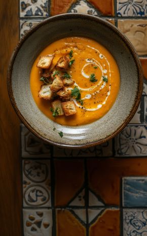 Le Velouté de butternut au lait de coco
