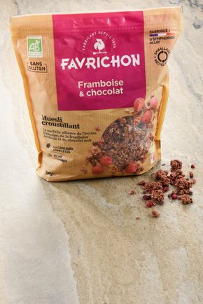 Le Muesli croustillant framboise et chocolat BIO