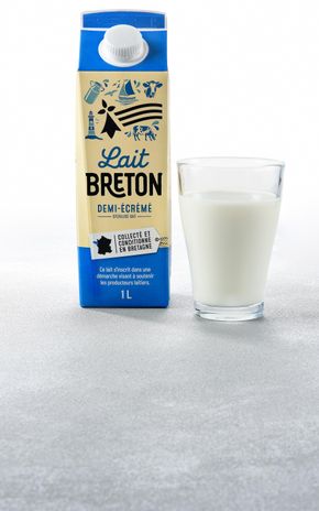 Le Lait demi-écrémé UHT de Bretagne