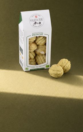Les Macarons artisanaux pistache BIO et sans gluten