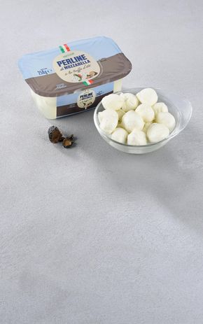 Les Perlines de mozzarella à la truffe