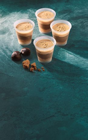 Les Verrines foie gras et crème de marrons