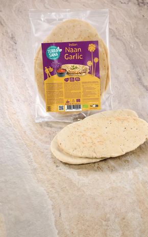 Les Pains naan à l'ail  BIO
