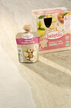 Compotes de pommes, poires, pêches BIO - dès 6 mois