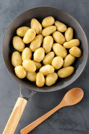 Les Pommes de terre grenailles cuites à basse température