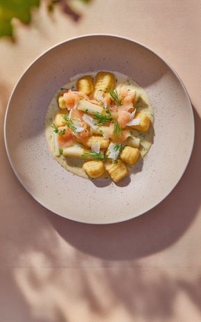 Les Gnocchi aux Asperges & Truite fumée