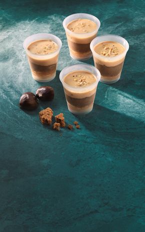 Les Verrines foie gras et crème de marrons