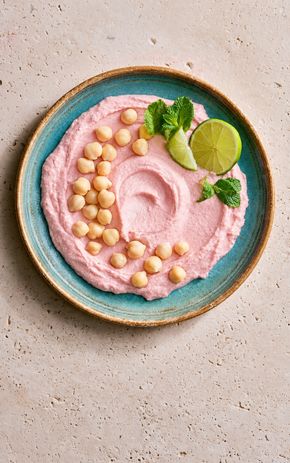 Le Houmous d'ubé et citron vert