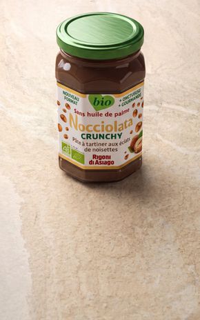 La Pâte à tartiner crunchy aux éclats de noisettes BIO "Nocciolata"