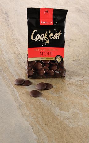 Les Palets de chocolat noir dessert