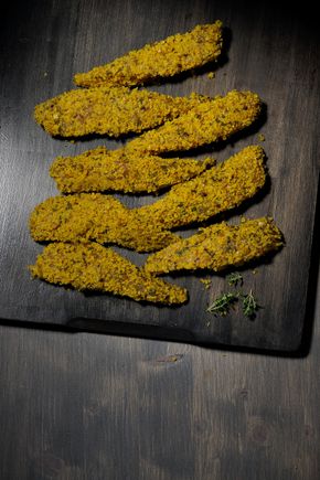 Les Aiguillettes de poulet panées thym et citron