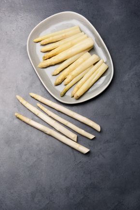 Les pointes d'asperges cuites à basse température
