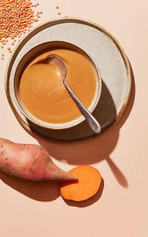 Soupe de Lentilles corail patate douce
