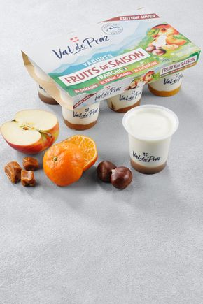 Les Yaourts brassés aux fruits de saison d'hiver "Val de Praz"